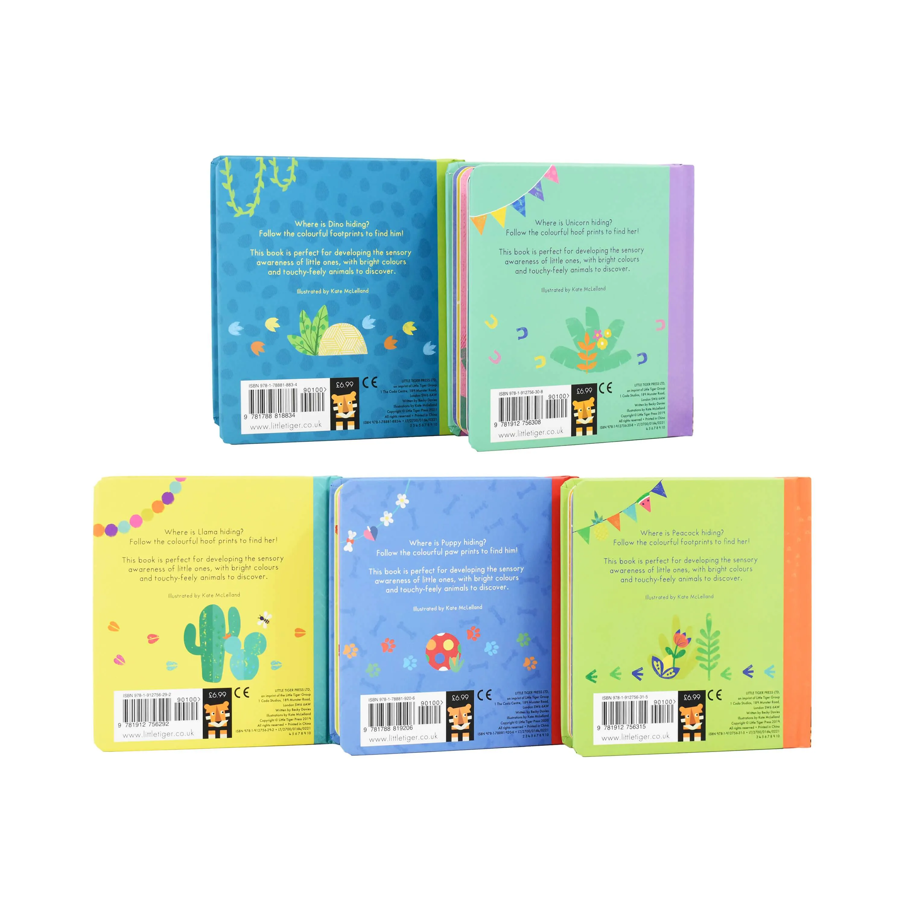 Where's My... Touchy-Feely Collection 5 Books Box Set by Kate McLelland - Ages 0-5 - Board Book