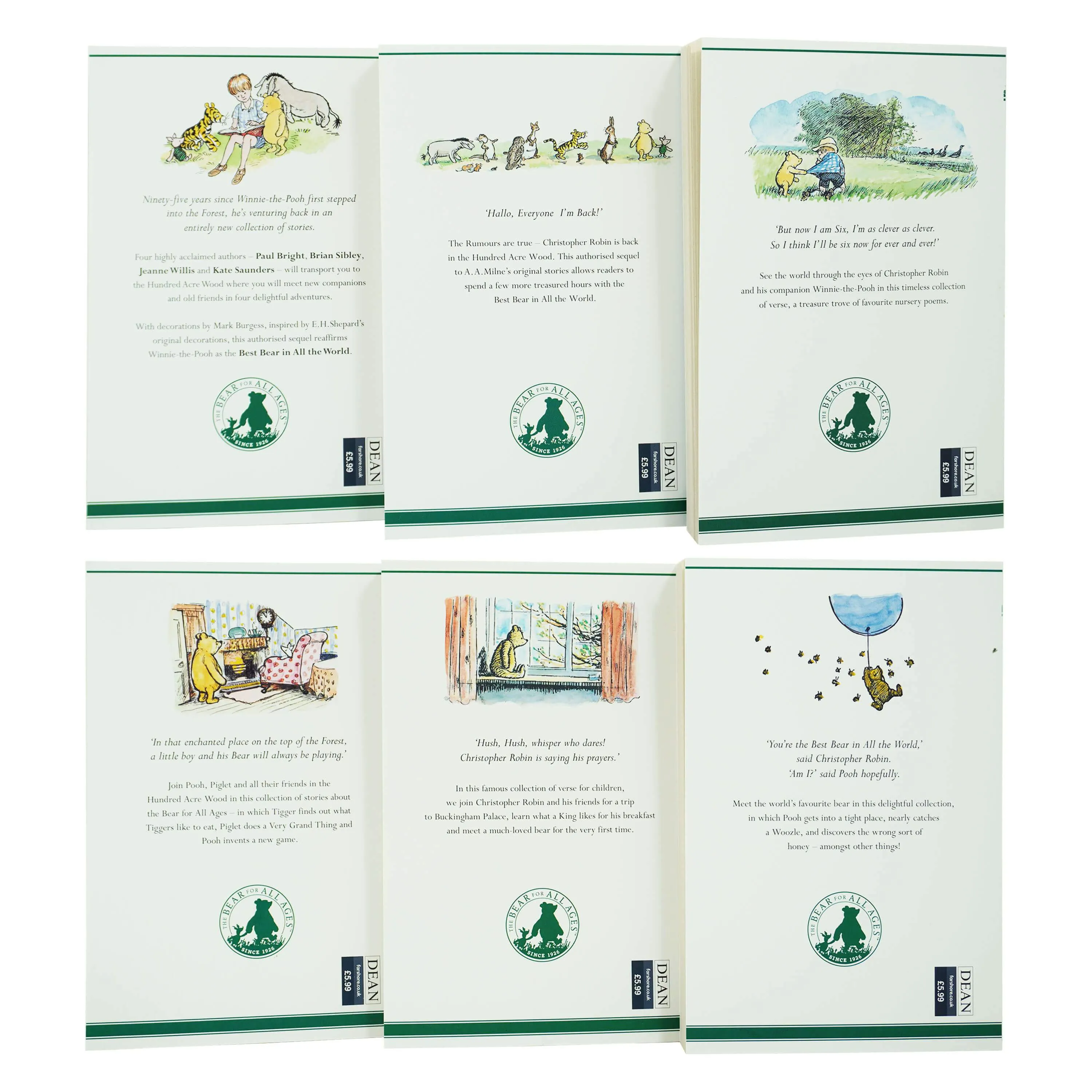 Winnie-The-Pooh The Complete Collection 6 Books Set By A. A. Milne - Ages 7-9 - Paperback